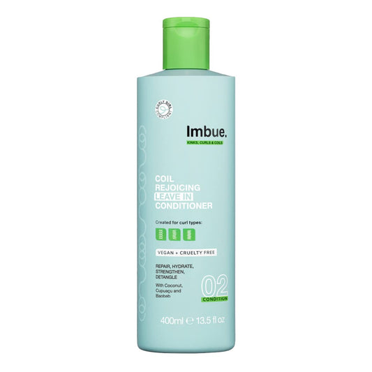Imbue Leave-In Curly Hair Conditioner, 4A-4C Natural Hair Friendly, 13.5 Fl Oz, Curl Cream, Paraben Free, Cruelty Free, Vegan, F