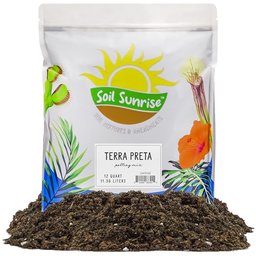 Soil Sunrise Terra-Preta Inspired Potting Soil (12 Quarts) Biochar-Enriched Sustainable Mix for Indoor/Outdoor Plants - size: 12 Quarts