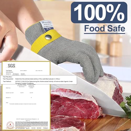 Dowellife Level 9 Cut Resistant Glove, Grey, X-Large, 2 Pcs - size: X-Large (Pack of 2)