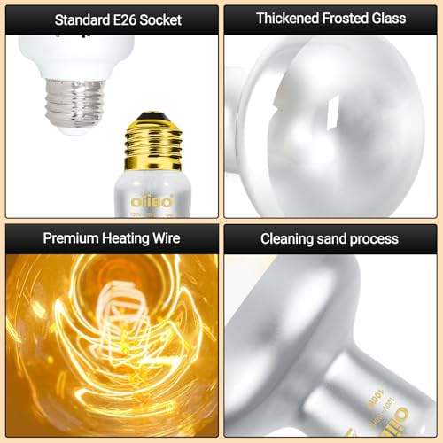 Reptile Heat Lamp Blub Combo Pack, Dual Reptile Lamp Fixture with Intense Basking Spot Light UVA Daylight Reptile Heat Lamp & 26W Energy Saving UVA 10.0 UVB Bulb Spiral Compact Bulb