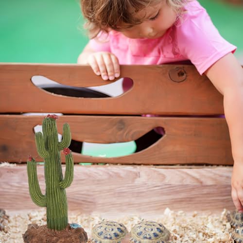 VALICLUD Artificial Cactus for Terrarium, Fake Plants for Reptile Habitat Decor, Desert Style Plastic Reptile Tank Accessories for Bearded Dragon, Turtle, Snake, Lizard