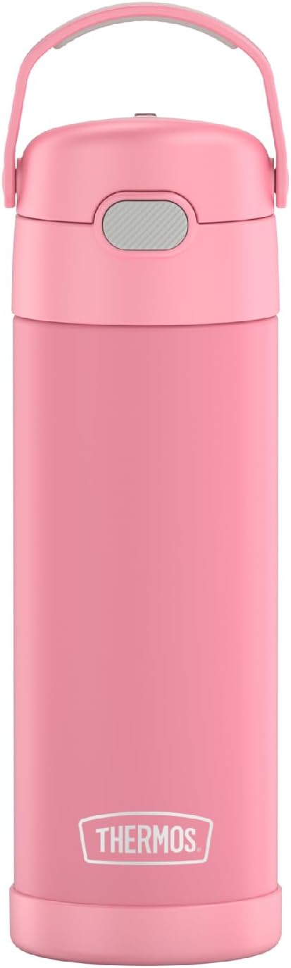 THERMOS FUNTAINER Water Bottle with Spout, 16oz, Mario | Kids Stainless Steel Insulated Water Bottle, Keeps Drinks Cold Longer for School & Play, BPA-Free