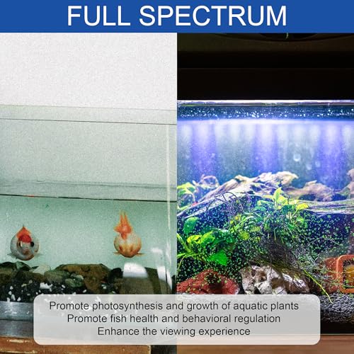 Led Aquarium Light, Full Spectrum Fish Tank Lights, 40 Gallon Freshwater Fishtank Hood Lighting for Grow Fish, Plants, Adjustable from 30 to 36 Inch - size: 30-36 IN