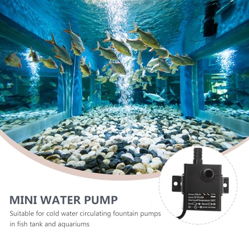 Happyyami Miniature Brushless Dc Water Pump 5v Submersible Micro Aquarium Fountain Pump for Fish Tank and Pet Drinking Fountain 2m Lift Height