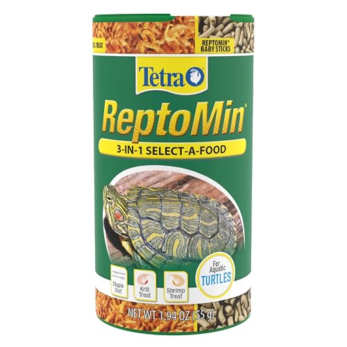 Tetra ReptoMin 3-in-1 Select-A-Food, 1.94 Ounces (55 Grams), Food and Treats Formulated for Aquatic Turtles - size: 1.94 Ounce (Pack of 1)