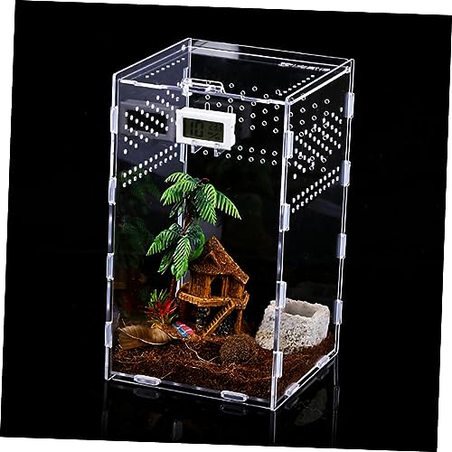 ORFOFE 1set Clear Terrariums for Reptiles High-Transparency Habitat Breeder Boxes Practical Display Cases for Pets Like Geckos and Snakes