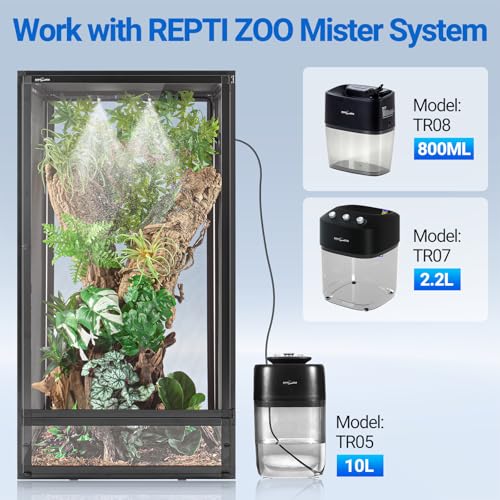REPTI ZOO 120 Gallon Reptile Terrarium - Aluminum Screen Cage Open Air Foldable Tank for Bearded Dragon, Snake and More