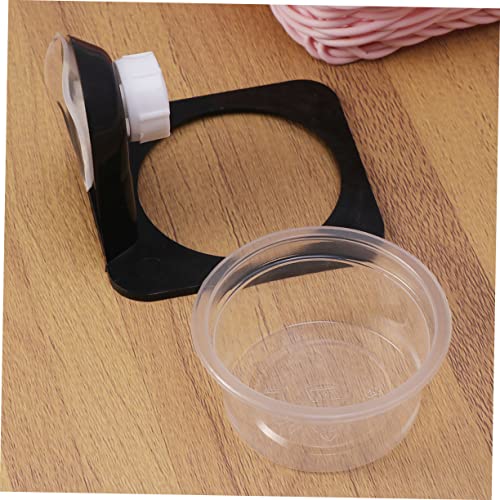 4pcs Reptile Food and Water Bowl Black Feeding Dish for Lizards Geckos Turtles and Frogs Easy to Clean Space-Saving Design for Tanks and Boxes - size: Size 2