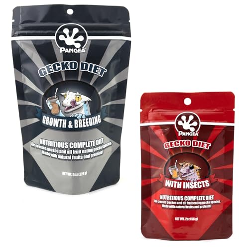 Pangea Gecko Diet Breeder & Fruit Bundle - 8oz Breeder & 2oz Fruit & Insects
