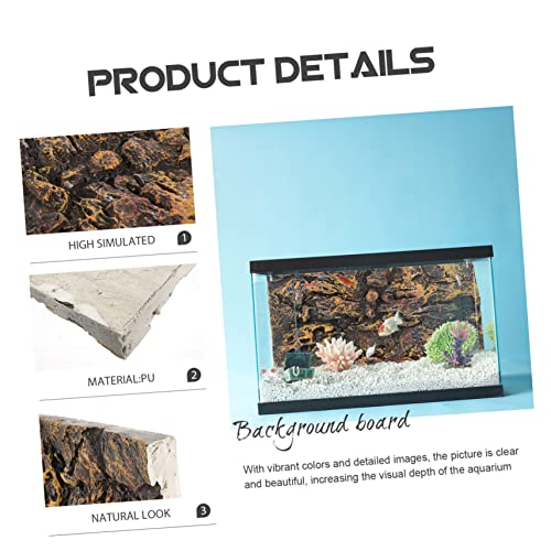 BESPORTBLE Reptile Snake Tank Backdrop 3D Aquarium Decor Terrarium Rock Easy to Assemble Durable Decorative Panels