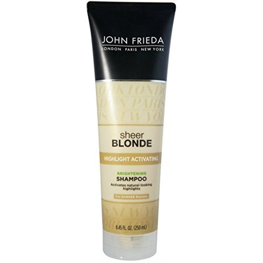 John Frieda Sheer Blonde Highlight Activating Brightening Shampoo Darker Blondes, 8.45 oz