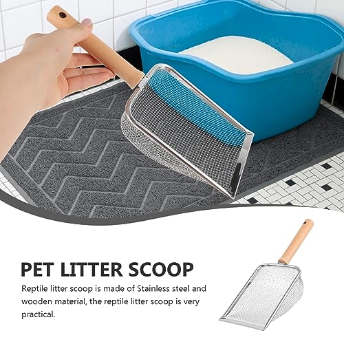 Kisangel Pet Reptile Litter Scoop Waste Shovel for Cleaning Reptile Litter Compact Design for Corners for Turtles Lizards Geckos and Snakes