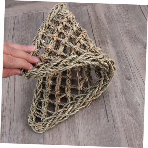 COLLBATH 2pcs Triangle Lizard Hammock Bed Grass Bed for Reptiles Accessories Basking Platform