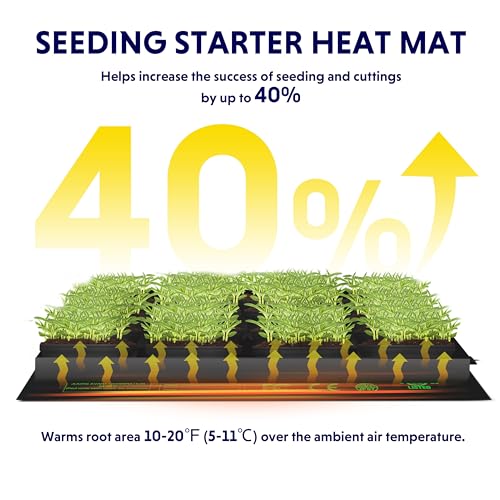 iPower Durable Seedling Heat Mat Warm 3" x 20" Hydroponic Heating Pad Waterproof for Seed Starting Greenhouse and Germination - size: 3" x 20", style: 1 Pack