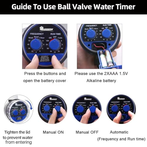 Water Timer Electronic Hose Sprinkler Garden Irrigation Controller Two Dial,No Water Pressure Required - style: 1 Outlet Timer