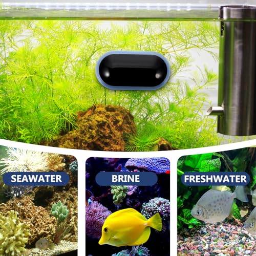 TOYANDONA Fish Tank Temperature Gauge Digital LED Thermometer with Suction Cup High-Precision Aquarium Water Temperature Monitor for Reptile Terrarium Use