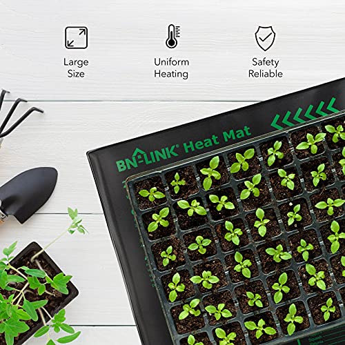 BN-LINK Seedling Heat Mat Warm Hydroponic Heating Pad Waterproof 20" x 20.75" for Seed Starting Greenhouse and Germination - size: 20 x 20.75