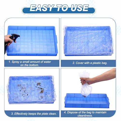 Disposable Bird Cage Liners, Clear Plastic Cage Liners for 35x24 Inch Pallets Tray Universal Elastic Film, (50 Pcs), Intended for Parakeet/Cockatiels/Rabbit/Guinea Pig - size: 35x24 Inch