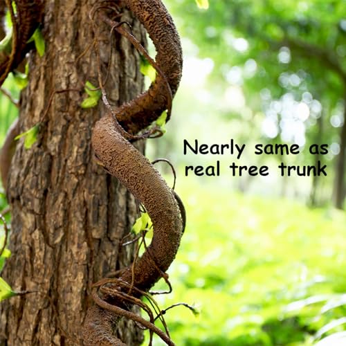 Bendable 63in Artificial Tree Twigs Cane Wood Vine Branches Fake Plants Trunk Garland with Leaves for Home Wedding Garden Wall Hanging Mantel Christmas Thanksgiving Day Decoration