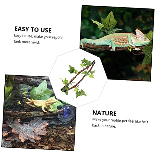 BESPORTBLE 2pcs Jungle Vines for Reptiles Bendable Terrarium Branches Natural Look Habitat Decor for Lizards Snakes and Chameleons Easy Climbing Surface