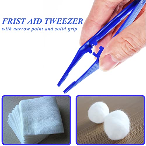 First Aid Tweezers, Plastic Tweezers, Disposable Forceps for Medical, Crafts, Dressing, Gauze, Lab, School, Elementary Science - size: 30 PACK