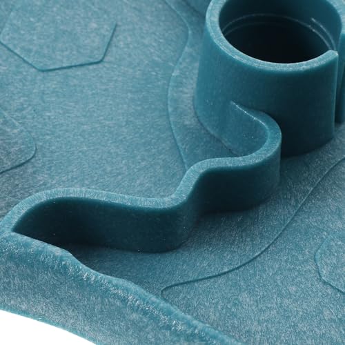Mobestech Reptile Waterer and Food Dish Automatic Water Feeder with Reservoir Lake Blue for Tortoises Lizards and Amphibians Terrarium Use