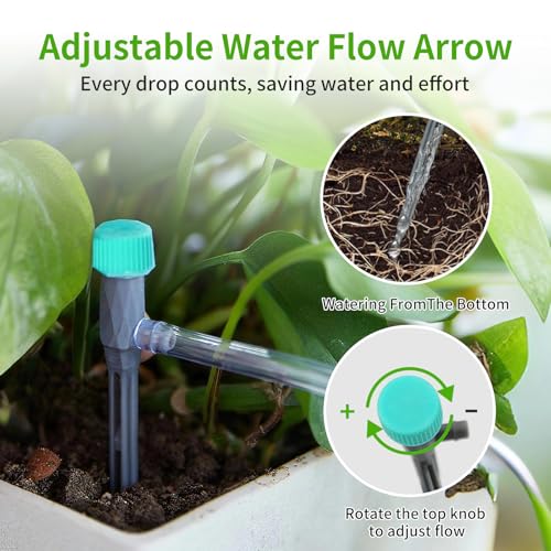 Smart Automatic Plant Watering System for 20 Pots - Dual Pump Indoor Drip Irrigation Kit with 30-Day Programmable Timer & USB-C Charging