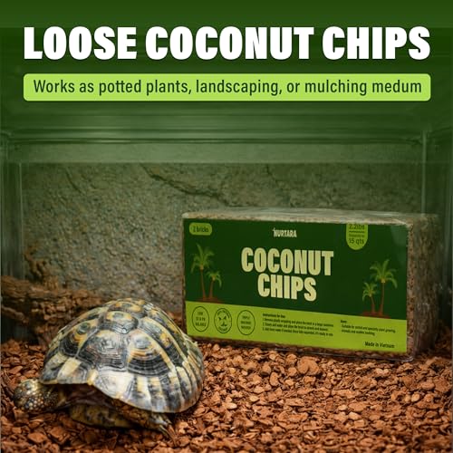 Coconut Chips Substrate 2 Bricks | 1.1 Lbs Each | Reptile Bedding for Ball Python, Bearded Dragon, Tortoise, Gecko, Lizard, Frog | Odor Absorbing | Coconut Chips for Plants, Orchid Bark Mulch - size: 2.2 Lbs (Pack of 2 - 1.1 Lbs Each)