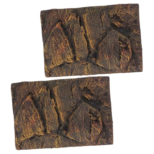 3D Turtle Tank Decorative Panel Aquarium Background Reptile Tank Accessory Large Decor 2 Pack