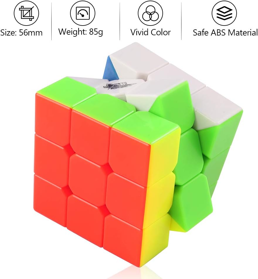 D-FantiX Cyclone Boys 3x3 Speed Cube, Stickerless Magic Cube Puzzles for Beginners and Professionals