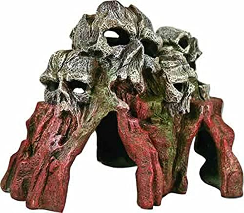 Exotic Environments Skull Mountain Aquarium Ornament, Medium, 9-Inch by 6-Inch by 6-Inch - size: Medium, 9-Inch by 6-Inch by 6-Inch
