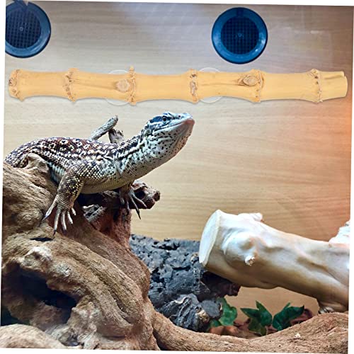 Toyvian Decorative Reptile Climbing Branch Stand Natural Bamboo Grapevine Wood Toy for Terrarium Safe Habitat Accessory for Lizards Geckos and Small Pets
