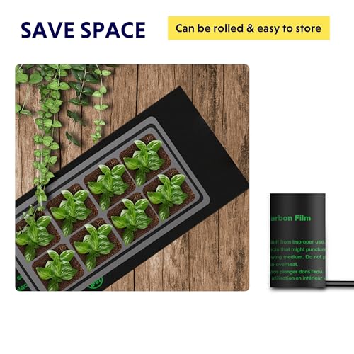 iPower Durable Seedling Heat Mat Warm 3" x 20" Hydroponic Heating Pad Waterproof for Seed Starting Greenhouse and Germination - size: 3" x 20", style: 1 Pack
