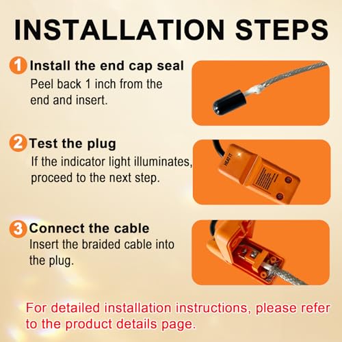 HEATIT HTM Accessory Connection Kit for Self-Regulating Heating Cable, 2.5 Feet Cold Lead, Compatible with Water Pipes - size: Connection kit