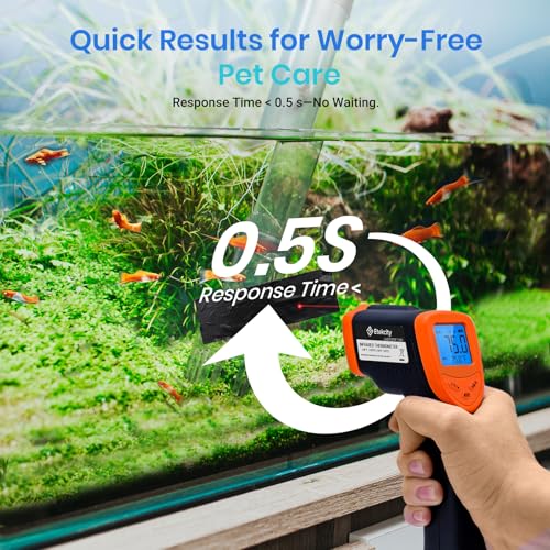 Etekcity Infrared Thermometer Laser Temperature Gun 1080, -58°F~ 1130°F for Meat Food Candy Pizza Oven, Heat Gun for Cooking, Kitchen, Fridge, Reptile, BBQ, HAVC, Adjustable Emissivity & Max Measure - color: Blaze Orange, style: Advanced