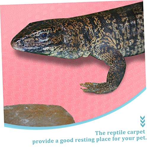 Mikikit Reptile Carpet for Bearded Dragon Gecko Snake Terrarium Liner Mat Non-Slip Substrate Bedding for Reptile Tanks for Lizards and Turtles 2ft x