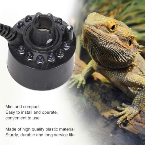 Plastic Aquarium Mini Mist Maker Fogger Water Fountain Pond Fog Machine Reptile Pet Mist Maker LED Colorful Lighting Sprayer Humidifier Atomizer US Pl