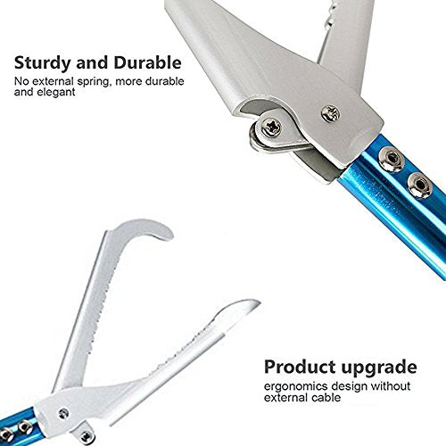Snake Tong Catcher–Professional Reptile Rescue Grabber Aluminum Alloy with Wide Jaw Locking Mechanism and Comfort Grip for Safe Rattlesnake Control and Removal Tool (60inch Snake Tong) - style: 60inch Snake Tong
