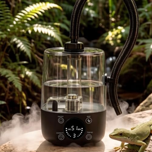Reptile Humidifier Automatic Shutoff Reptile Digital Control Panel Pet Supply, White - color: White