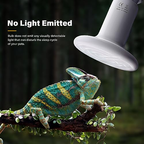 YSSOA 100W Ceramic Heat Emitter, Reptile Heat Bulbs, Ceramic Heat Lamp for Reptiles, Amphibian, Chicken, Dog, Cat, 1 Pack, White - color: White, size: 1 Pack, style: 100W