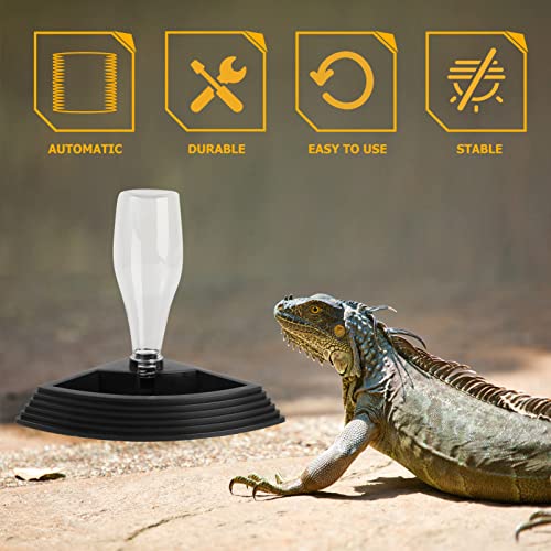 LIOOBO Automatic Reptile Drinking Bowl Durable Water Dispenser for Tortoises and Lizards Stable Design with Stair Access for Easy Drinking Environmentally Friendly Pet Feeding Tool