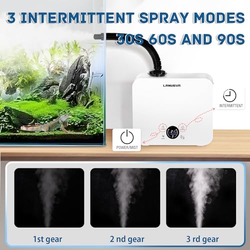 LANUEVA 2.5L Reptile Fogger + Reptile Misting System（with Timer）