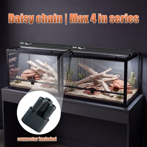 T5 UVB 10.0 Reptile Light Fixture Combo Kit (12Inch) | 8W UVB 10.0 Light Bar with T5 HO Terrarium Hood Light Fixture for Desert Reptiles, Bearded Dragons, Lizards, Tortoises - size: 12Inch