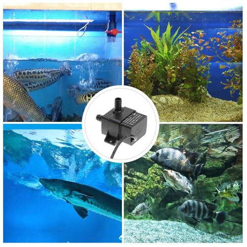 Happyyami Miniature Brushless Dc Water Pump 5v Submersible Micro Aquarium Fountain Pump for Fish Tank and Pet Drinking Fountain 2m Lift Height
