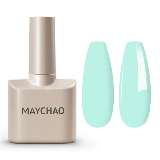 Maychao 15Ml Gel Nail Polish 1Pc Aquamarine Gel Polish Soak Off Uv Led Nail Polish Nail Art Starter Manicure Salon Diy At Home,