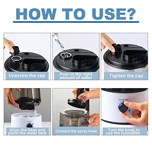 Pet Humidifier, Reptile Fogger With Adjustable Hose Washable Filter Reptile Humidifier With Three Sprays Suitable for Reptile Tank Home and Pet Store