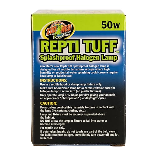 Zoo Med Turtle Tuff Splashproof Halogen Lamp 50 Watts - Pack of 2