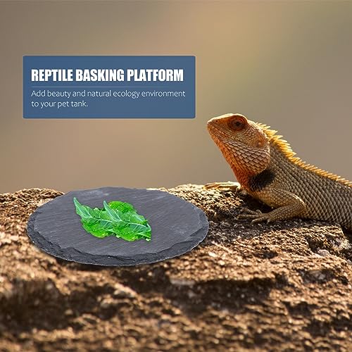 POPETPOP Turtle Basking Platform -2pcs Reptile Basking Rock Turtle Resting Platform Tortoise Habitat Accessories for Bearded Dragons Amphibians Leopard Gecko