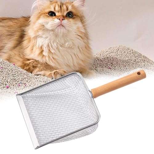 Cat Litter Scoop with Long Handle, Sifting Cleaning Tool for Kitty Litter, Lizard, Reptile Pet Waste, Litter Pan Cleaner- Mesh Spacing 8 - color: Mesh Spacing 8