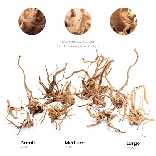 Ultum Nature Systems Driftwood - Spider Drift Wood for Fish Tank, Planted Tank, Terriarium, Paludarium - Versatile Natural Driftwood Decor, Events Wood Centerpiece - Spider Wood, Medium (12-15") - size: 12-15" 1-Pack